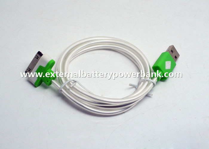 100cm USB de Glanzende Kabel van de Gegevensoverdracht met Groen Licht voor iPhone4/4S/iPad1/iPad2