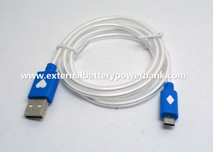 1M de Kabel van de de micro- Gegevensoverdracht van USB met Blauw Licht voor de Androïde Telefoons van Samsung