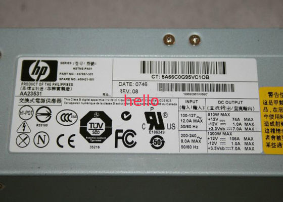 Compaq 337867-001 de Servervoedingen van 1300W HP met Actieve Ventilator