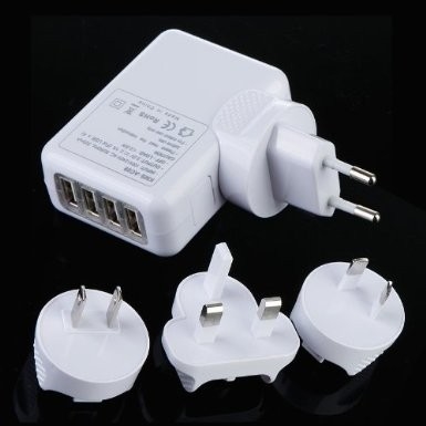 4 van de de Reislader van haven Universele USB de Muurac Adapter voor Huis, Multistop