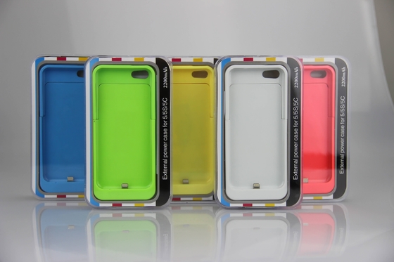 Het multi van het de Batterijgeval 2200mAh van Kleuren Dunne iPhone Pak van de de Batterijmacht voor iPhone 5