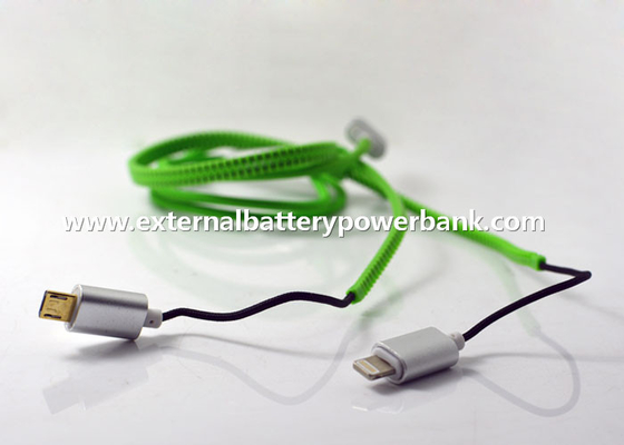 1M van de de Micro- van de ritssluitingsverlichting de Kabel Gegevensoverdracht van USB voor Apple en Androïde Telefoons