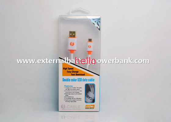 Ronde Witte Micro- USB2.0 Gegevenskabel voor de Androïde Telefoons van Samsung HTC/Blackberry