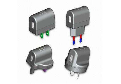 EU / ons / UK / AU Plug-in 5v metaal 1A universele USB Power Adapter (OCP / OVP bescherming)