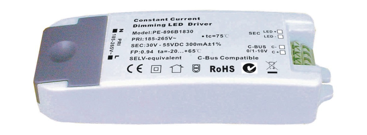 7W leidingen 0 - 10V Dimmable Geleide Bestuurder, 240V tot 12V Constante Huidige Geleide Voeding