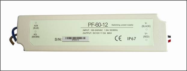 LEIDENE Verlichting 60 van het Hoofd watts Constante Voltage Bestuurder IP67 24V gelijkstroom, Hoge Betrouwbaarheid