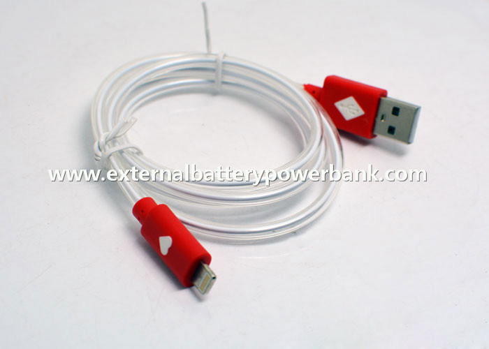 8Pin de Verlichtende USB Kabel van de Gegevensoverdracht met Rode LEIDEN Licht voor iPhone5/5s/6/6Plus